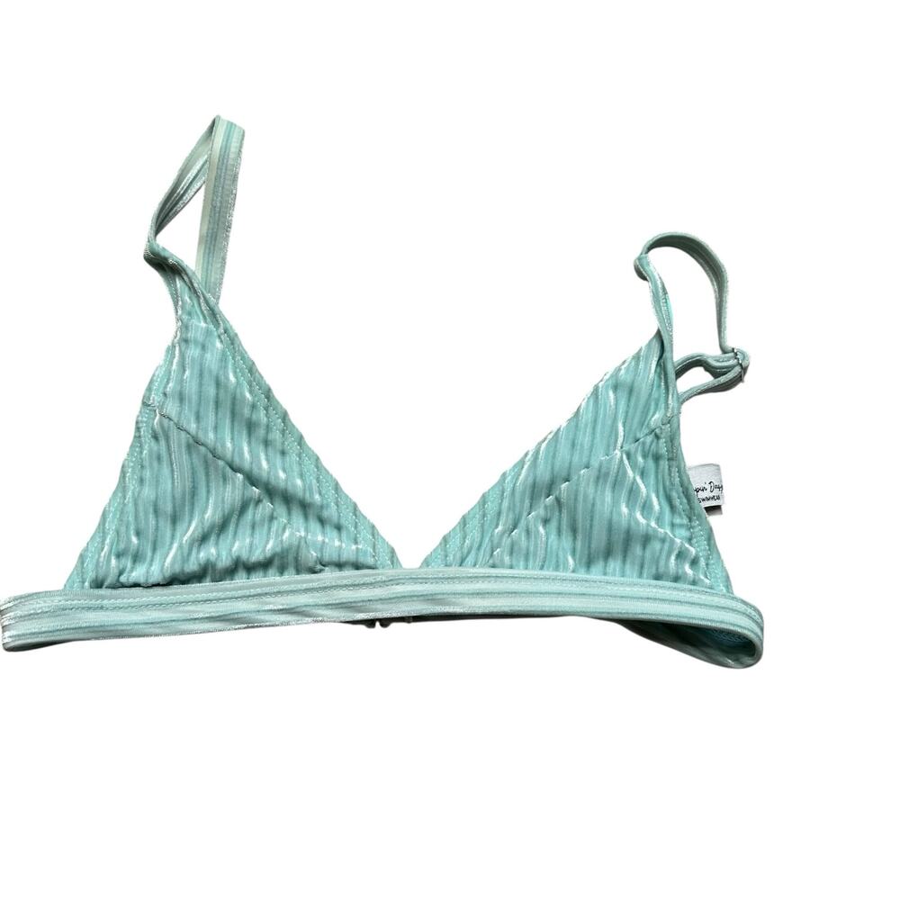 DIPPIN DAISYS Blue Velvet Bikini‎ Swim Top Women's Size Small Revive Carnival